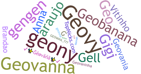 ألقاب لـ Geovana