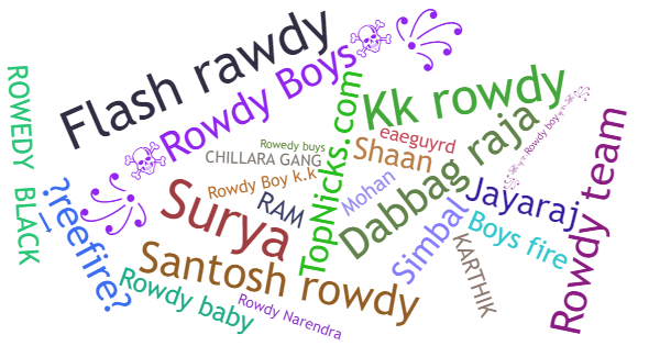 ألقاب لـ RowdyBoy