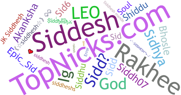 ألقاب لـ Siddhesh