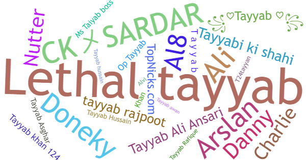 ألقاب لـ Tayyab