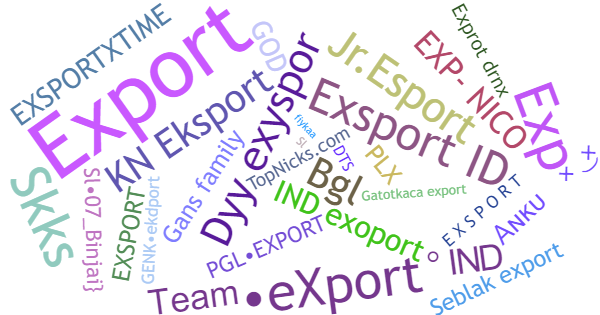 ألقاب لـ Export