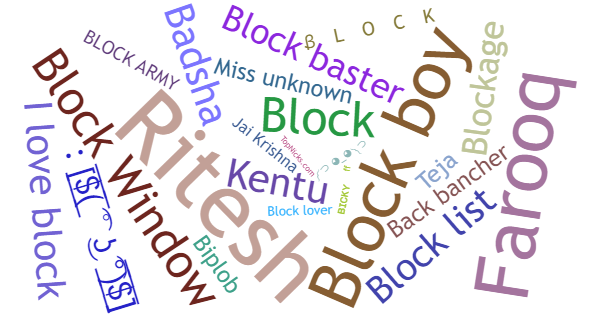 ألقاب لـ Block