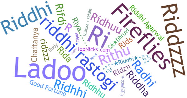 ألقاب لـ Riddhi