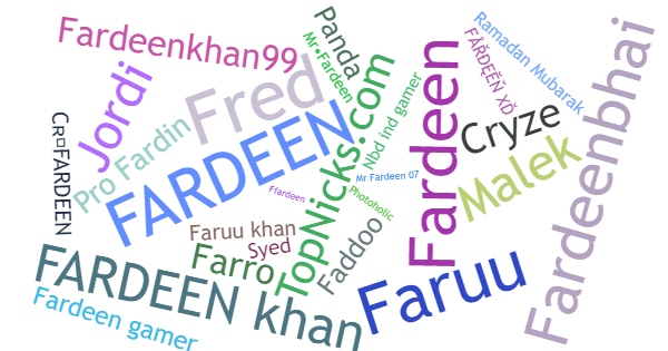 ألقاب لـ Fardeen