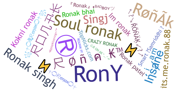 ألقاب لـ Ronak